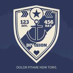 Navy patch with anchor