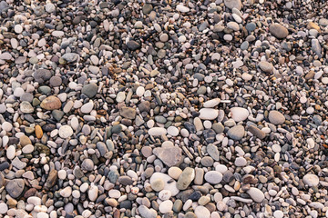 Sea pebble beach stones.