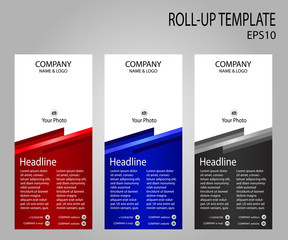 Roll-up banner template