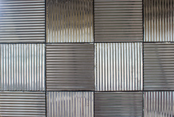 Square zinc pattern texture. Abstract background.