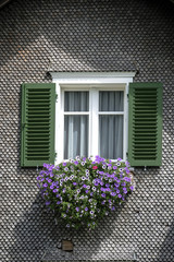 Fototapeta na wymiar Detail of an old alpine Window in Austria