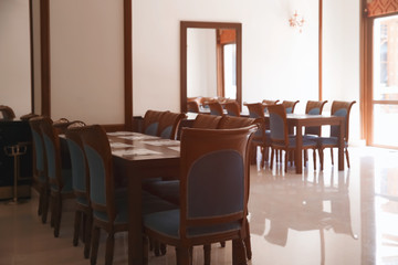 Interior of modern restaurant