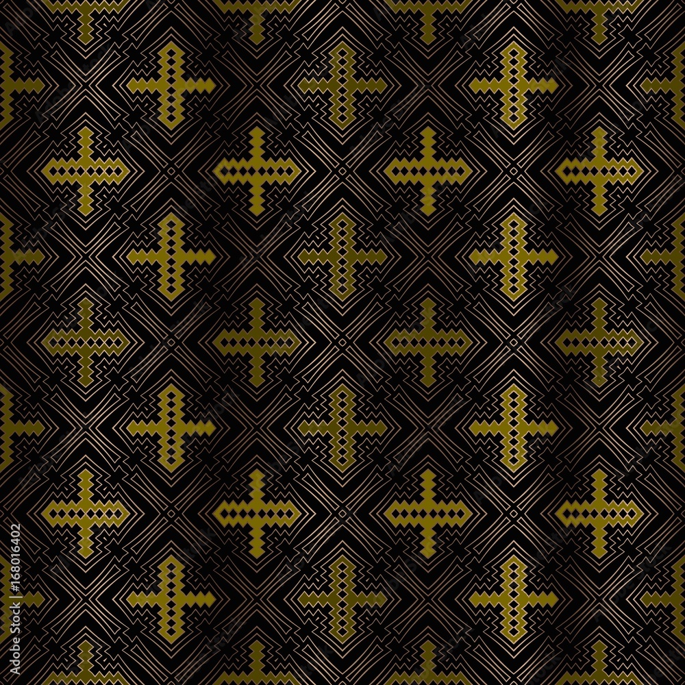 Poster vector ornaments. seamless illustrated pattern made of abstract elements with repeating straight lin