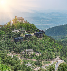 Fototapeta na wymiar view of mountain landscape,mogan mountain in China.
