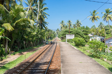 The Telwatta railway station in the north of Hikkaduwa. It is part of the coastal railway line. The station is used only by short distance public transport