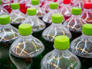 soft drinks in bottles