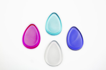 Silicone foundation sponge on a white background