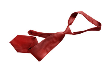 Red necktie isolated - obrazy, fototapety, plakaty