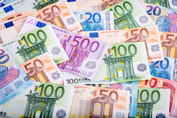 Euro banknotes