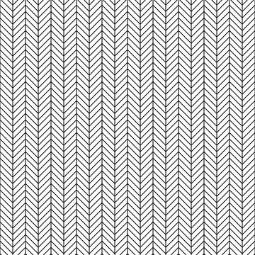 Vector seamless herringbone pattern. Geometric line texture. Black-and-white background. Monochrome design. Vector EPS10