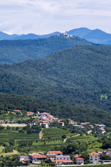 Fototapeta na wymiar Villages at Goriska Brda, Slovenia.