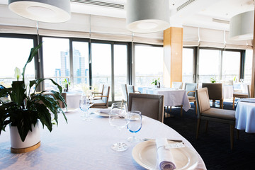 interior of luxury restaurant