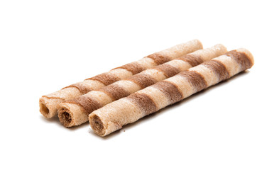Sweet wafel sticks isolated