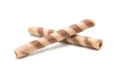 Sweet wafel sticks isolated