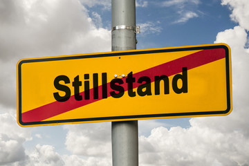 Obraz premium Schild 244 - Stillstand