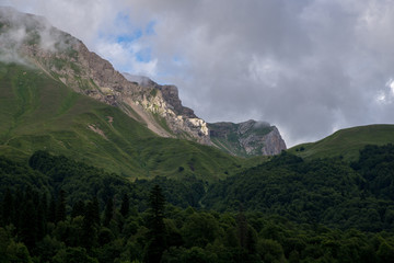 Majestic mountain landscapes of the Caucasian reserve