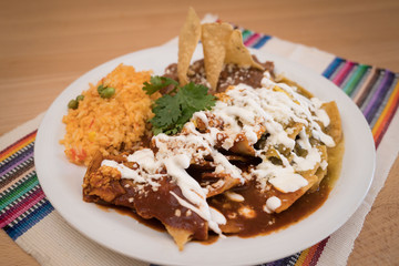 Chilaquiles - Eggs and tortilla chips scramble