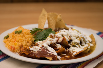 Chilaquiles - Eggs and tortilla chips scramble