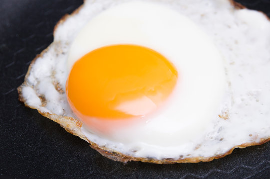 Fried egg on pan