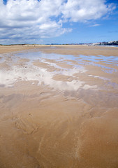 Fototapeta na wymiar wide sandy beach El Puntal