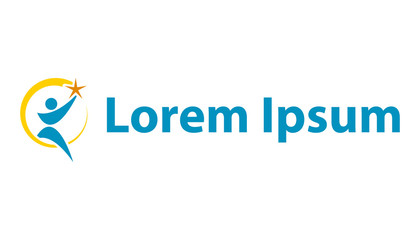 Abstract man illustrating the medical and rehabilitation industry