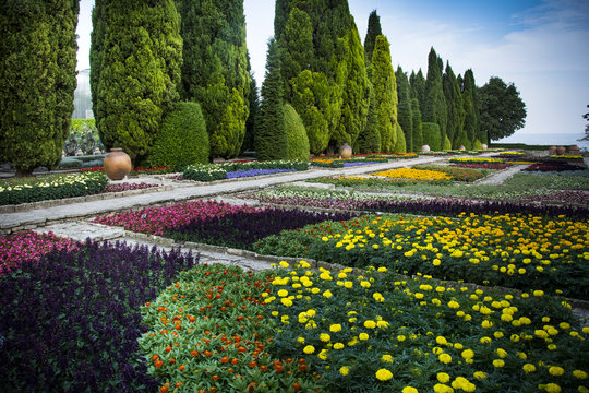 Botanical garden at Balchik Palace in Bulgaria
