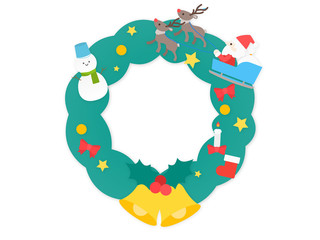 クリスマスリースのベクターイラスト