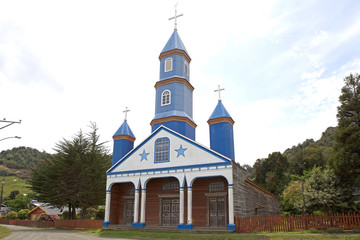 Fototapeta na wymiar Church of Tenaun, Chiloe Island, Chile