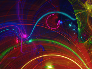 Abstract fractal background 3D rendering
