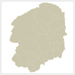 Obraz premium 栃木県の地図