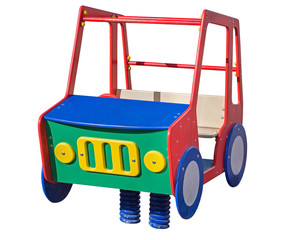 Children's playground on white