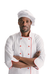 handsome chef with folded arms