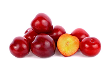 plum isolated on white background