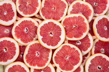 Layer from slices of grapefruits.