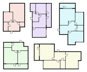 Architectural apartment project vector