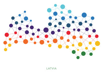 dotted texture Latvia vector background