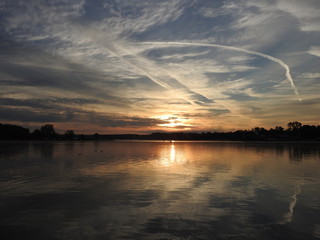 sunrise, sunset, Saratoga, water, lake beautiful, reflection, sky, contrast, background, dawn, dusk