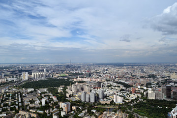 Fototapeta na wymiar Moscow, Russia: aerial view 