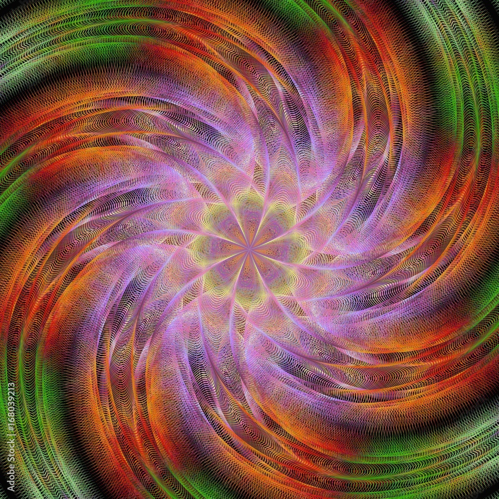 Poster computer generated spiral fractal background