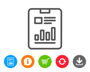 Report document line icon. Analysis Chart.