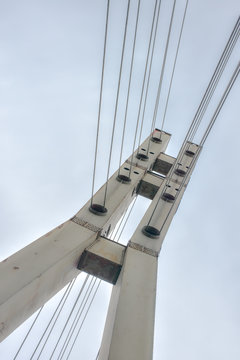 Fototapeta Metal bridge tower