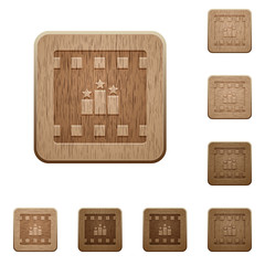 rank movie wooden buttons