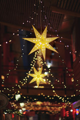 Beautiful christmas market decorations