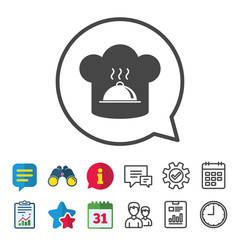 Chef hat sign icon. Cooking symbol.