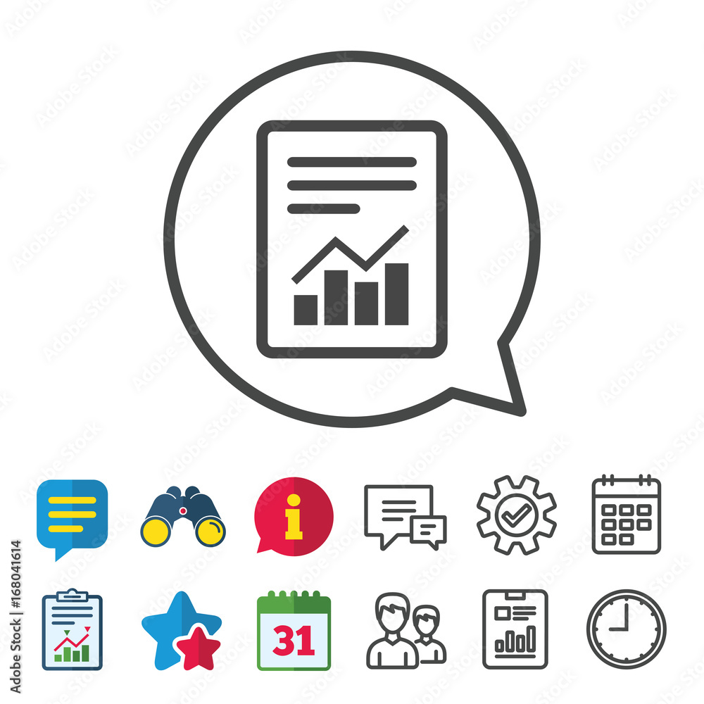 Poster text file sign. file document with chart symbol.