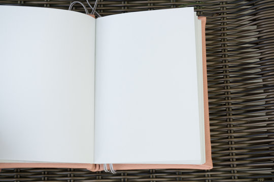 Handmade pink leather notebook with decoration like shaker with paillettes and tassel