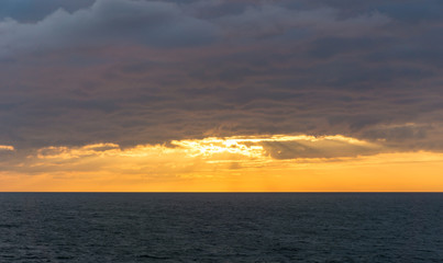 Naklejka na ściany i meble sunset over the baltic sea