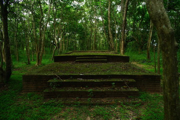 Archaeological site, ancient abandoned temple in Thailand's forest so mysterious.