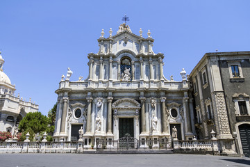 Fototapeta na wymiar Catania Cathedral in Sicily, Italy