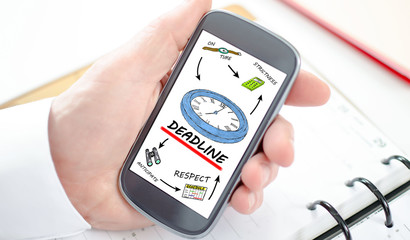 Deadline concept on a smartphone